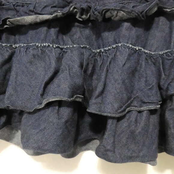 MAGGIE & ZOE | 5T | Blue Denim Dress with Collar and Ruffles - Picture 15 of 16